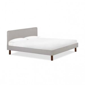 Tessa Upholstery Bed with Headboard Gray