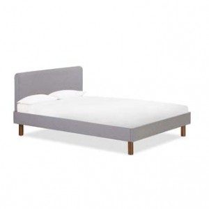 Tessa Upholstery Bed with Headboard White